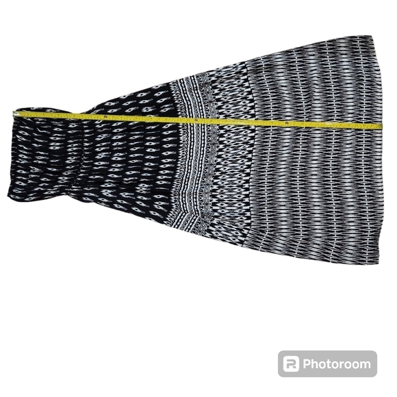 Wyldehart Womens Strapless Tube Black& White Tribal Print Maxi Dress Size Small - Picture 5 of 9